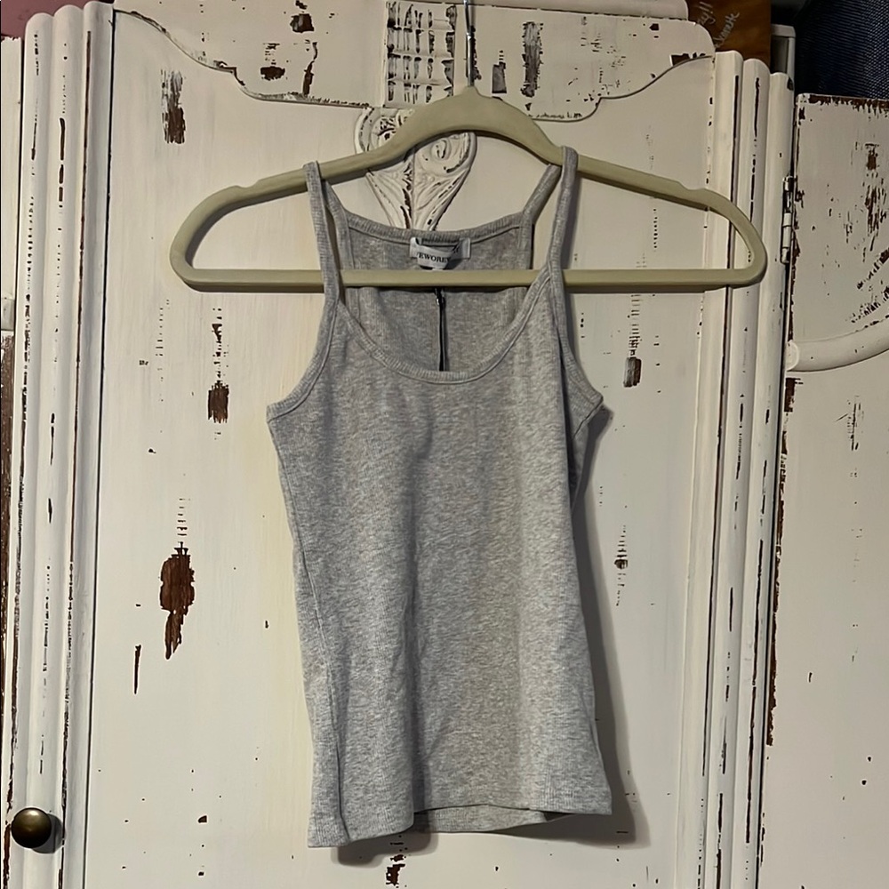 Gray Women's Tank Top - Picture 3 of 6